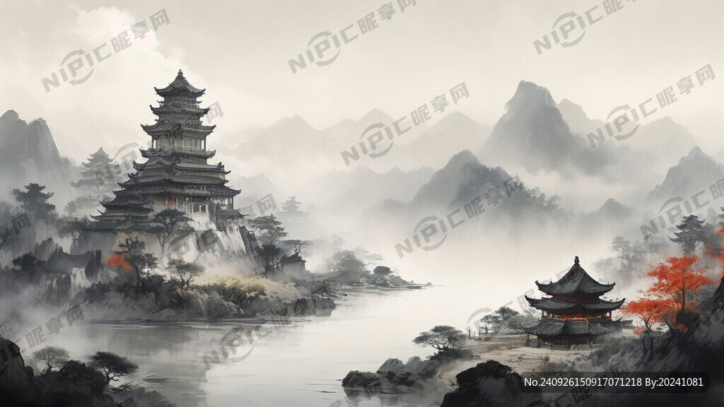 山河画卷 有江河 有亭台楼阁