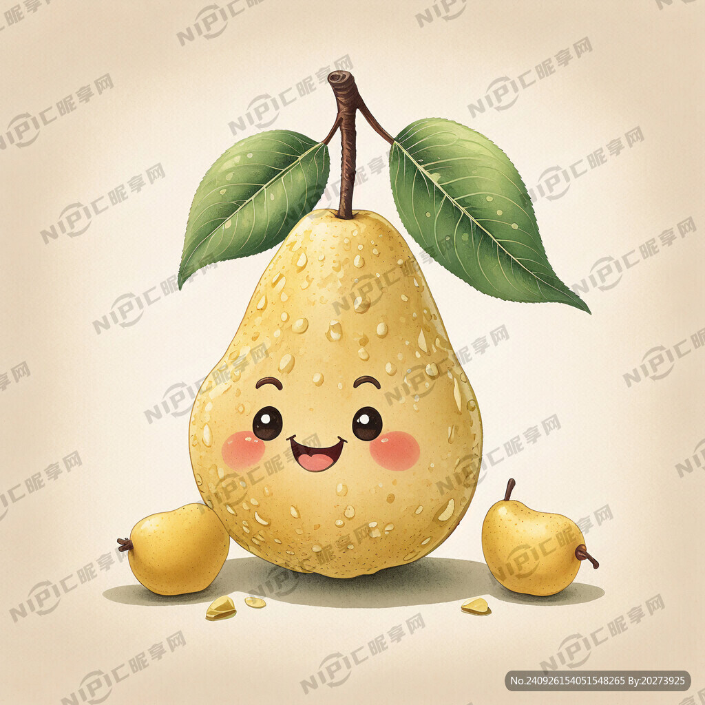 梨子插画可爱