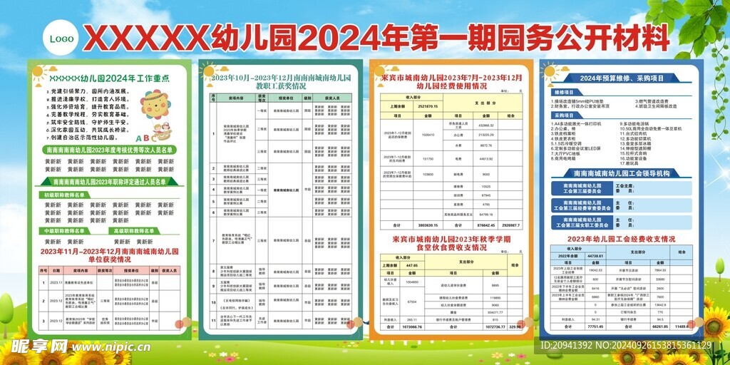 幼儿园 园务公开 职称评定 食
