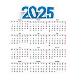2025日历模版