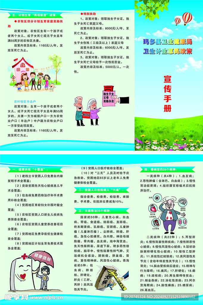 计生惠民政策三折页