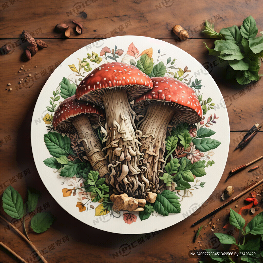 野生菌插画