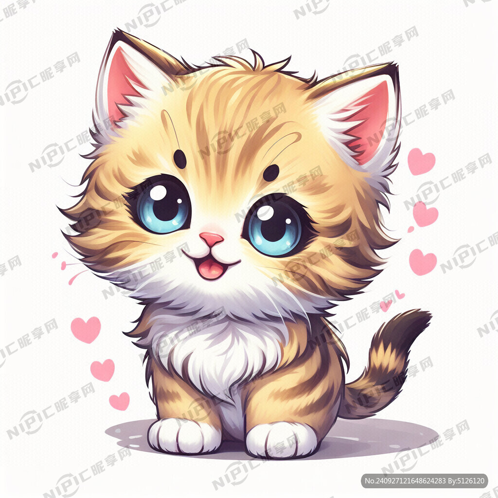 卡通可爱小猫