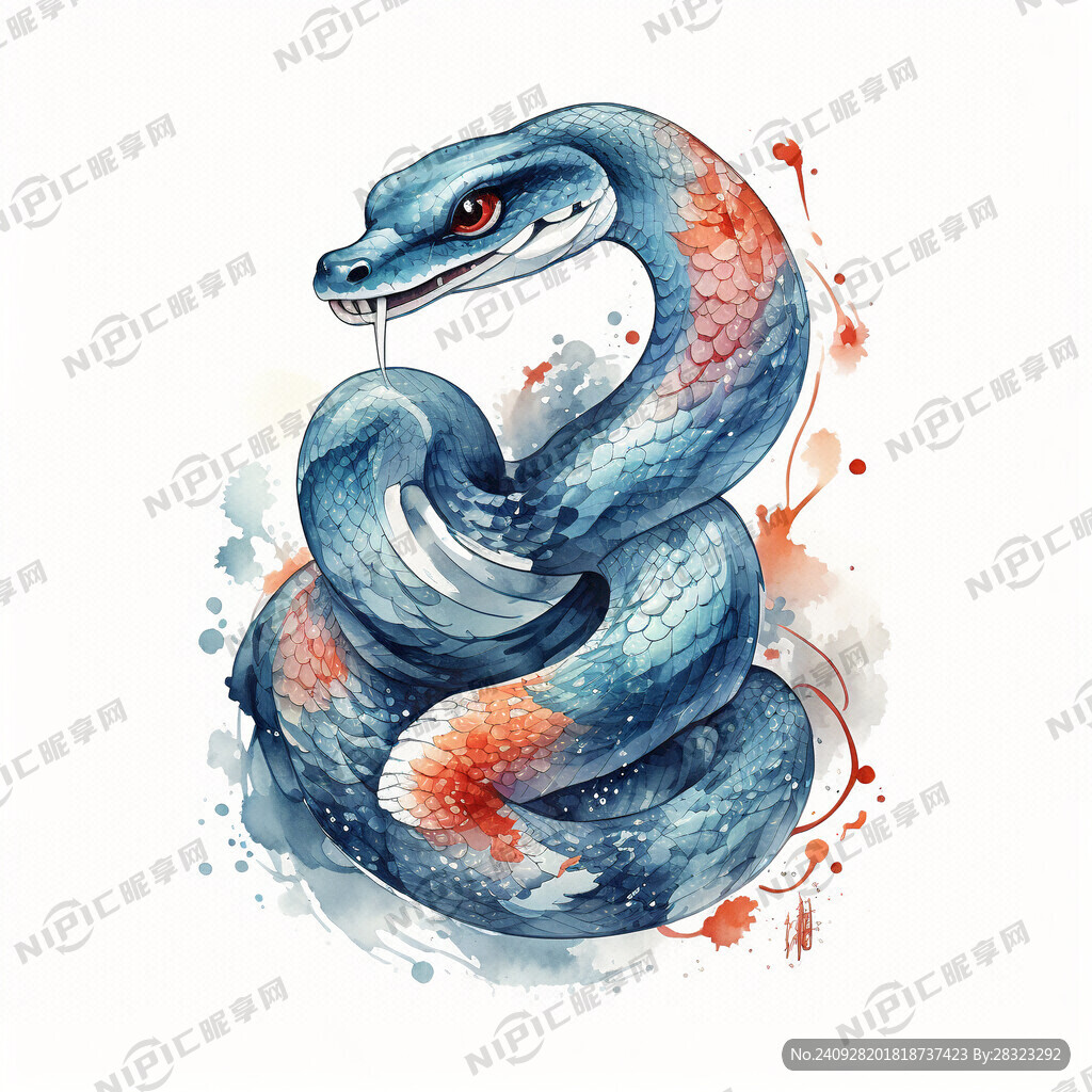 蛇年 一条国潮风的蛇