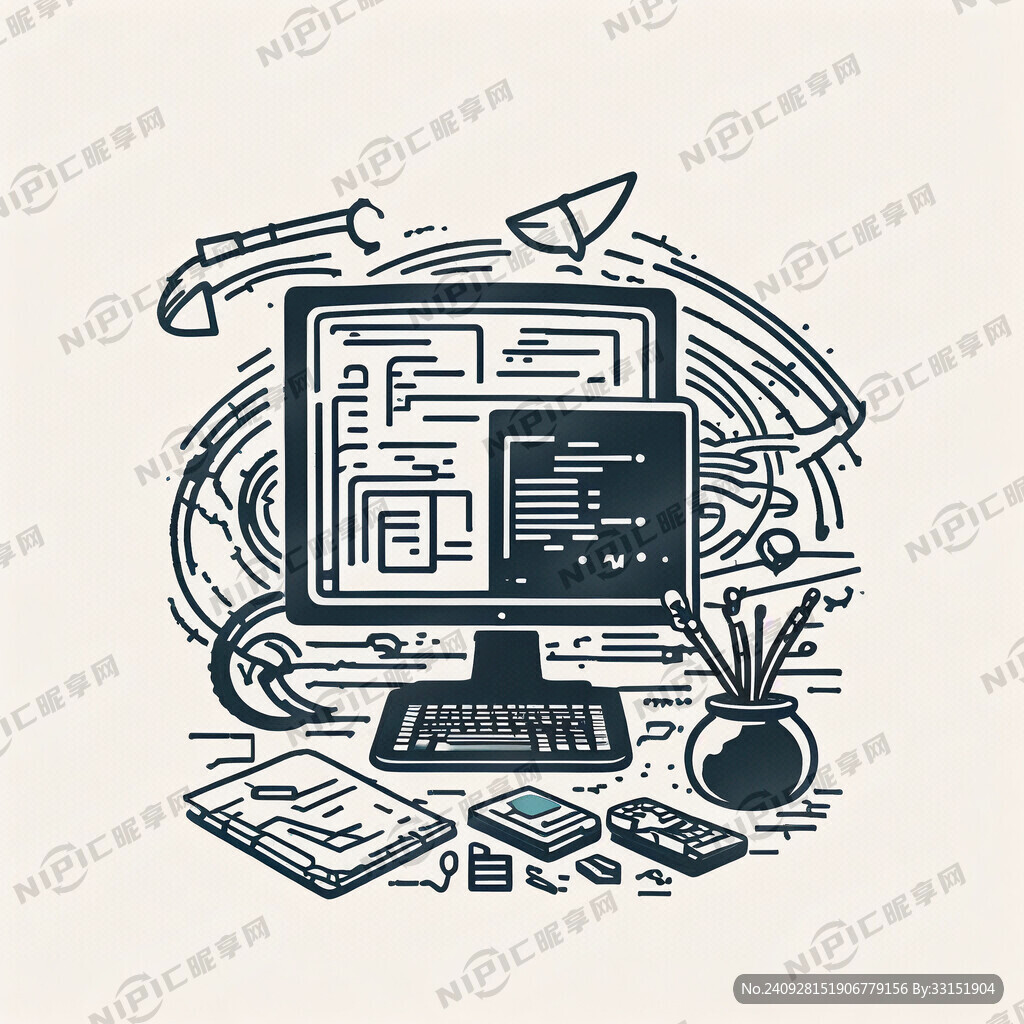 编程、科技、教育、简易标志