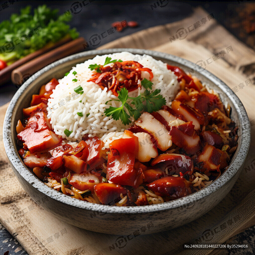 腊肉石锅拌饭