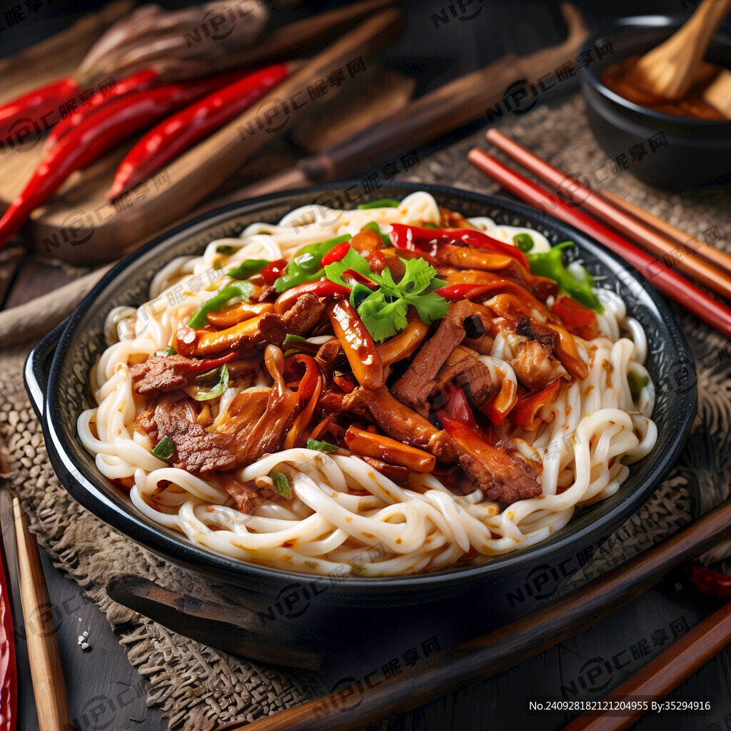 香干炒肉砂锅粉