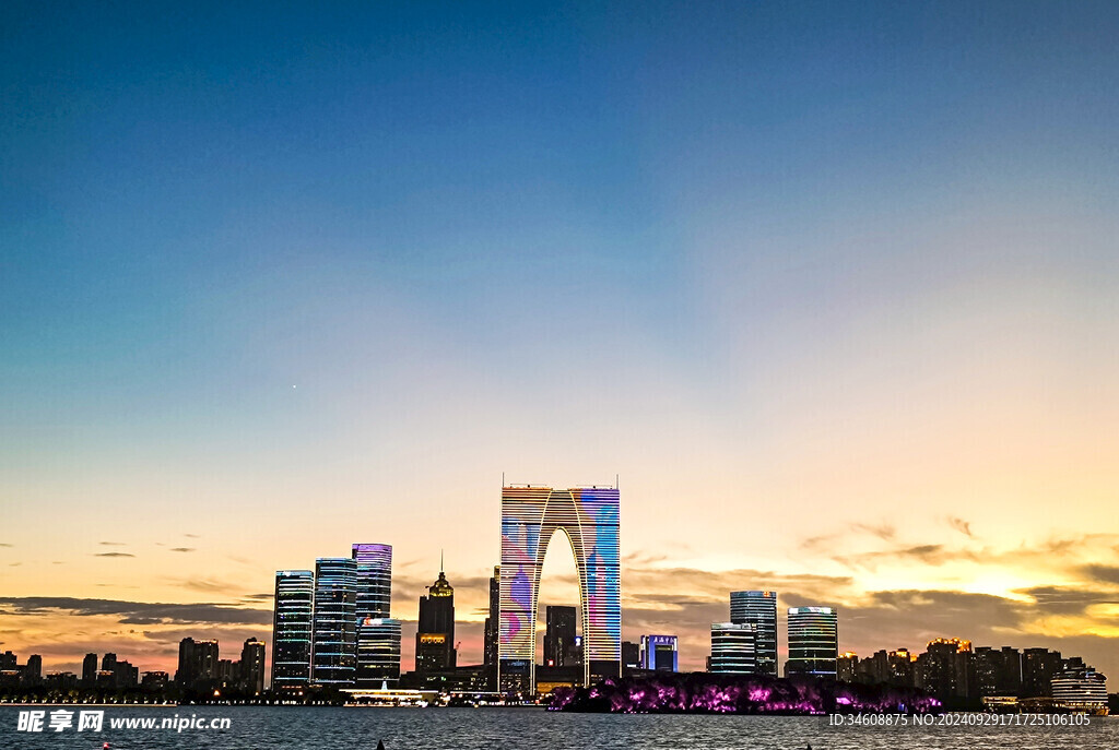 金鸡湖夕阳