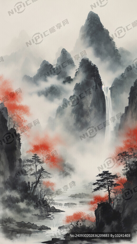 山水画有江山多娇锦绣山川