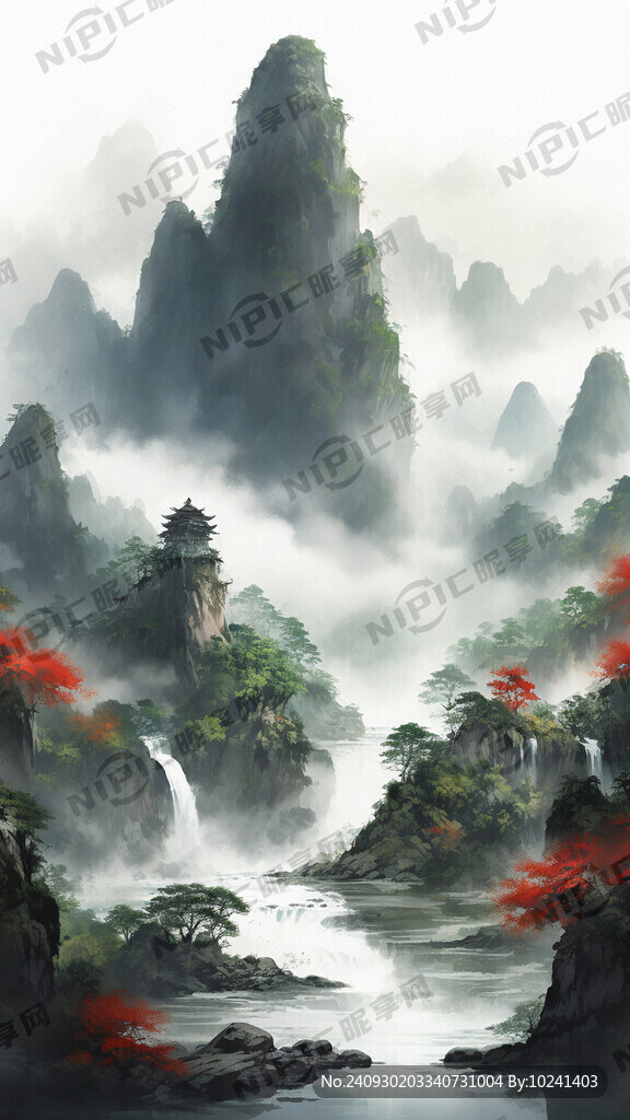 山水画 江山多娇 锦绣山川
