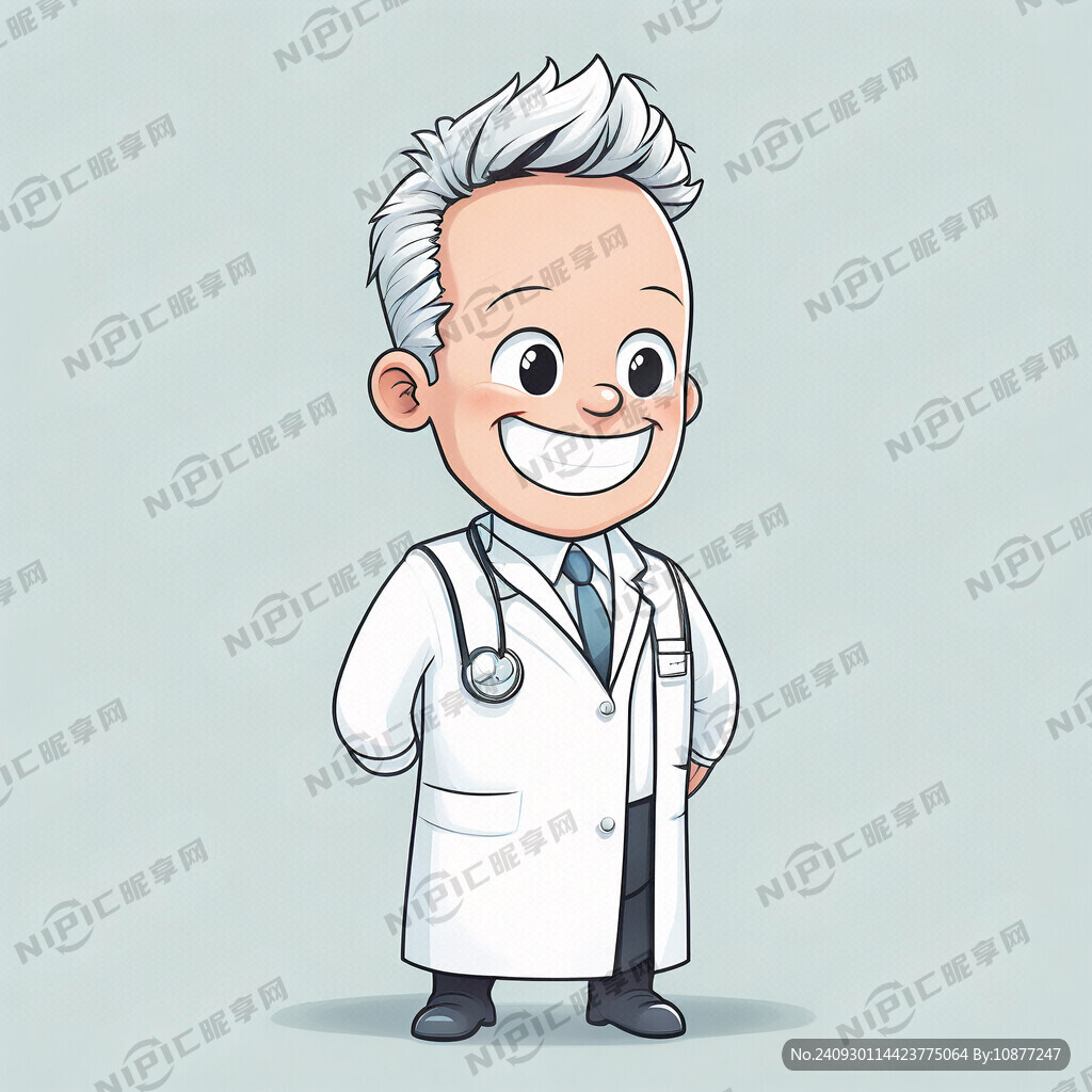 医生的白衣领子 卡通