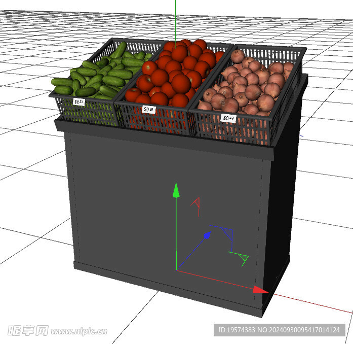 C4D模型 货架