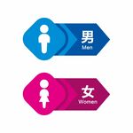 洗手间标识牌