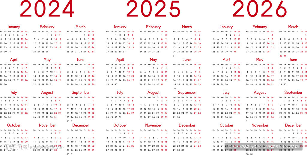 2025 年日历