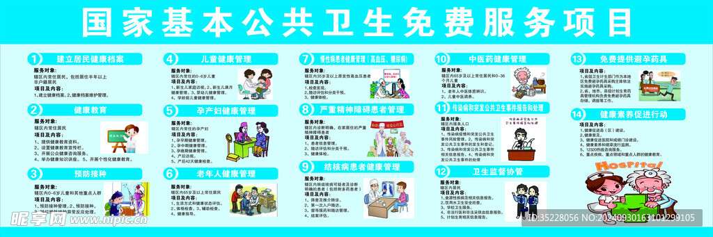 国家基本公共卫生免费服务项目