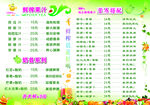 饮品店价目表