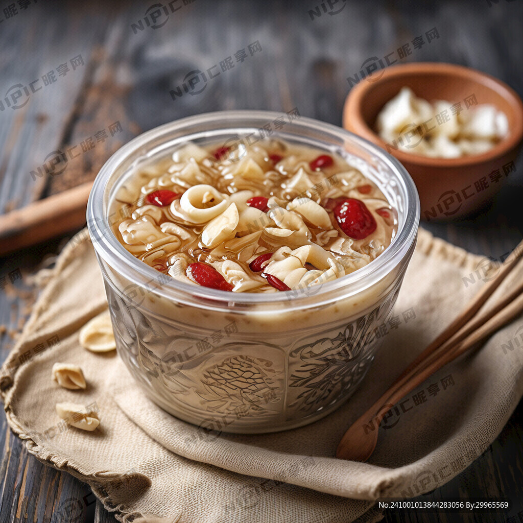 塑料杯装银耳梨汤