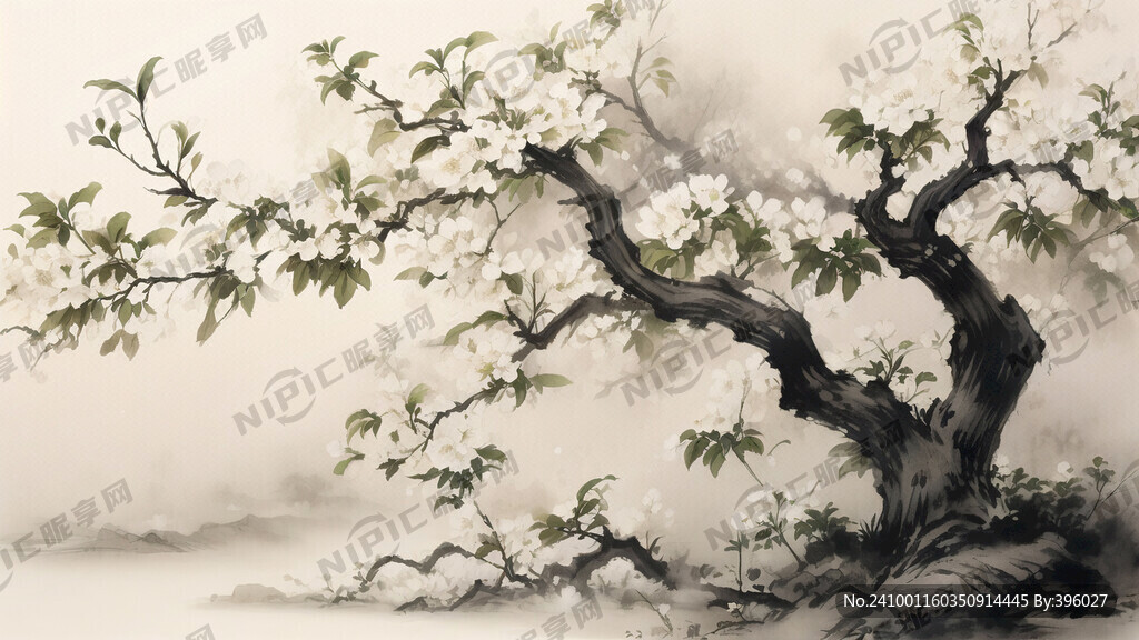 给歌曲梨花颂配一副背景 古风
