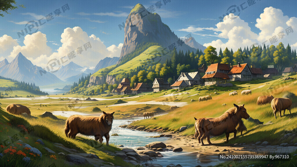 一座山 山上有老虎   