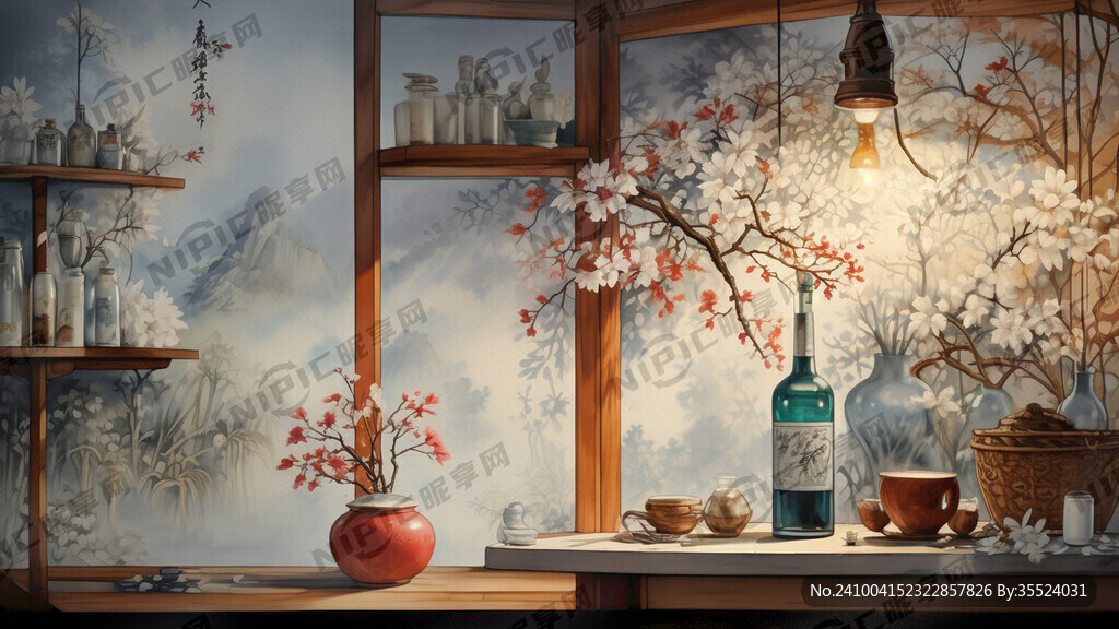 酒柜灯箱底图