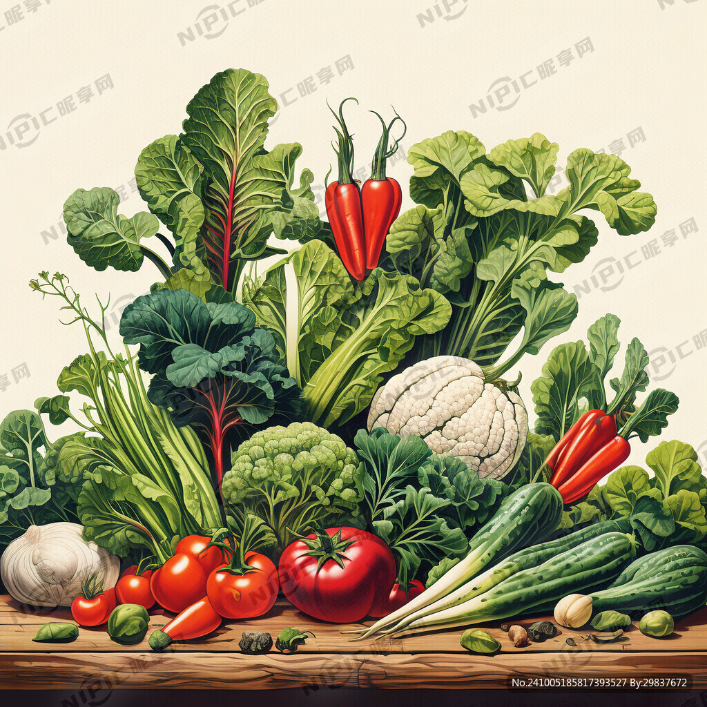 蔬菜植物插画