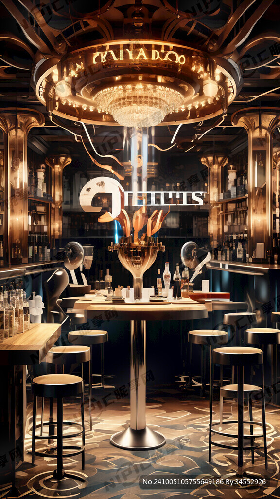 酒吧4周年店庆科技喜庆