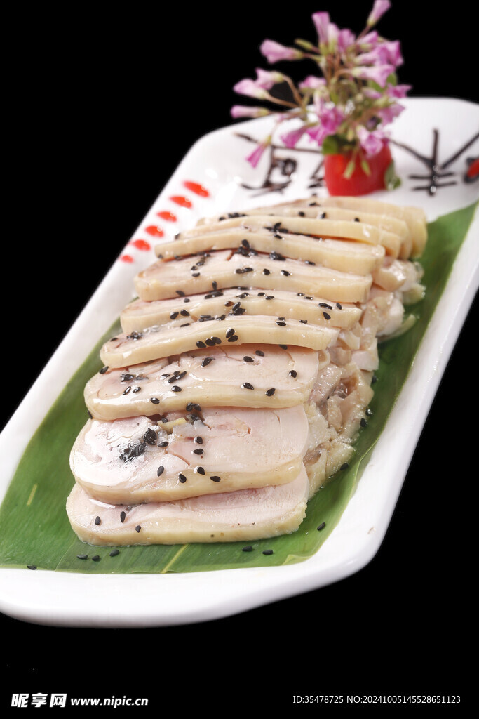鲜桃仁鸡腿卷