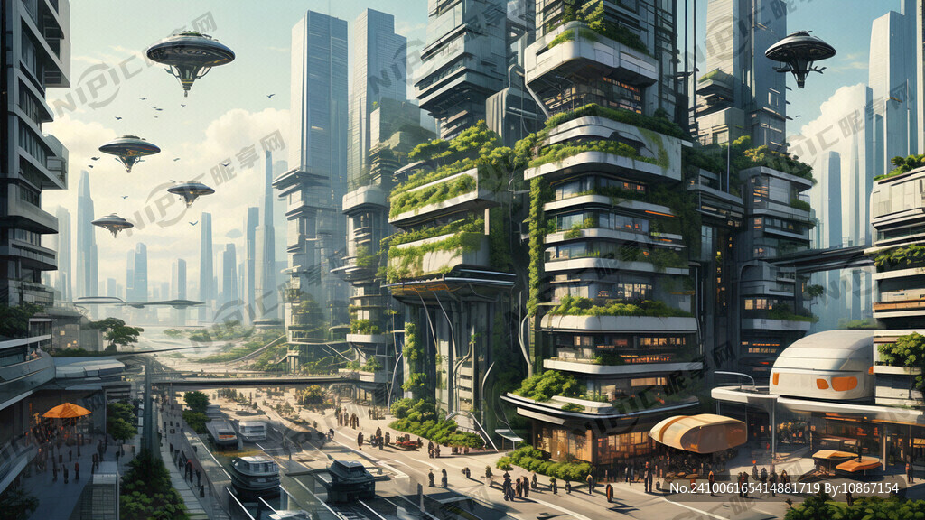 2050年未来的深圳科幻生态之