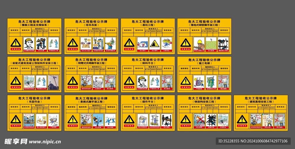 危大工程验收公示牌60x40