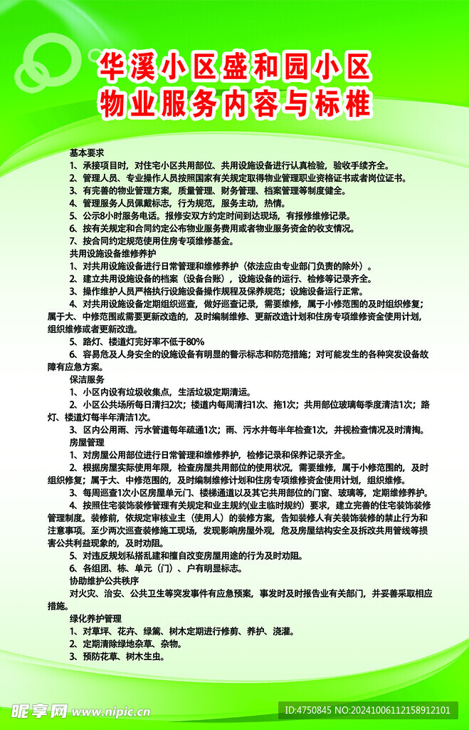 小区制度牌