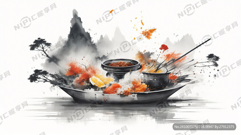 家乡 透明感 全息色 美食 