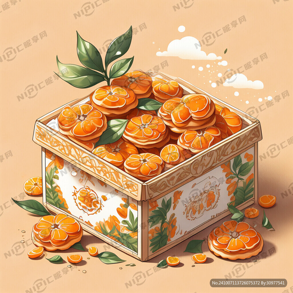 桔子 饼 酥饼 包装盒