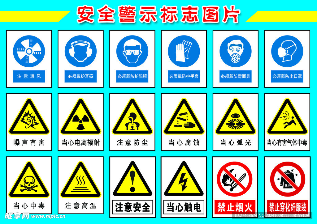 安全警示标志图片