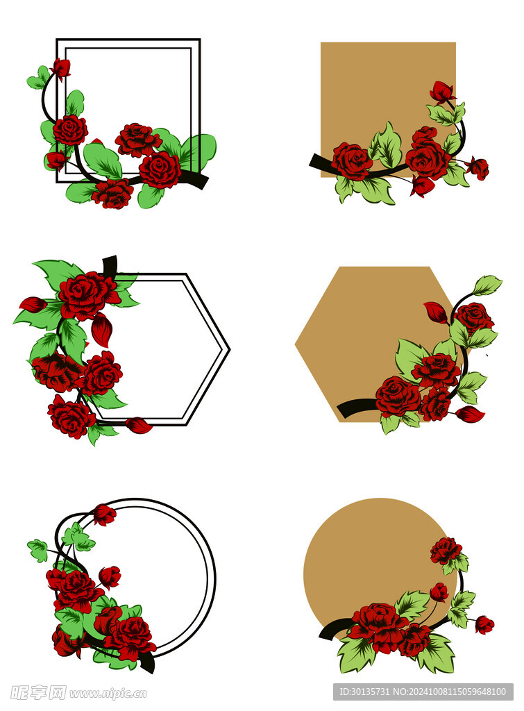 矢量玫瑰花