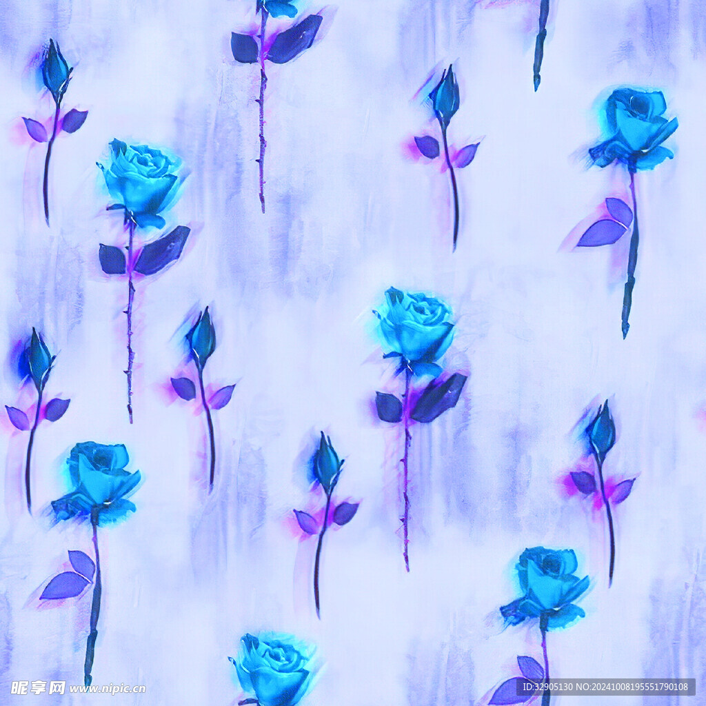 水彩花   大牌花   紫色花