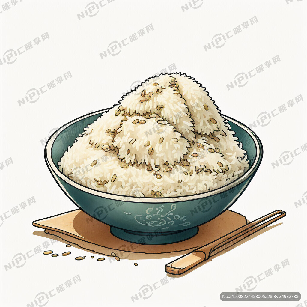 米饭 手绘 宫崎骏 清新
