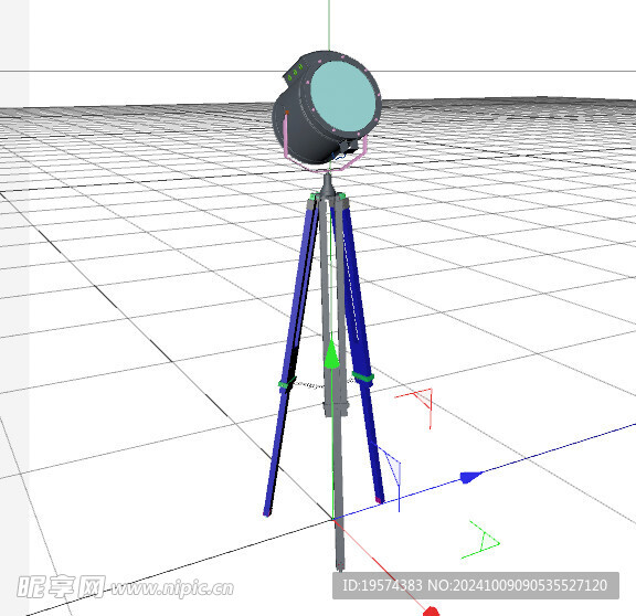 C4D模型 探照灯