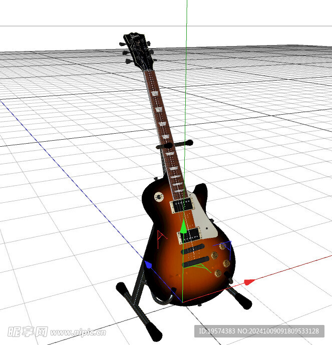 C4D模型 吉他