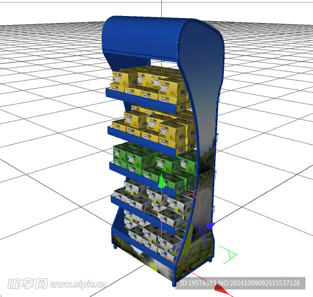 C4D模型 货架