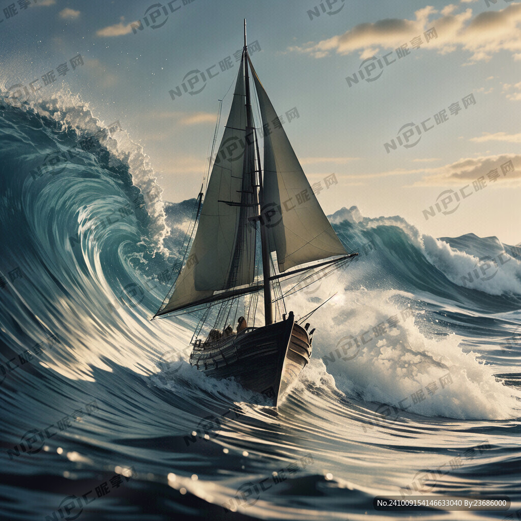 帆船 海浪 竞技 乘风破浪