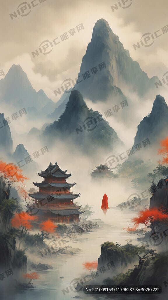 背靠金山 江山如画