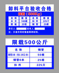卸料平台  限载标识牌