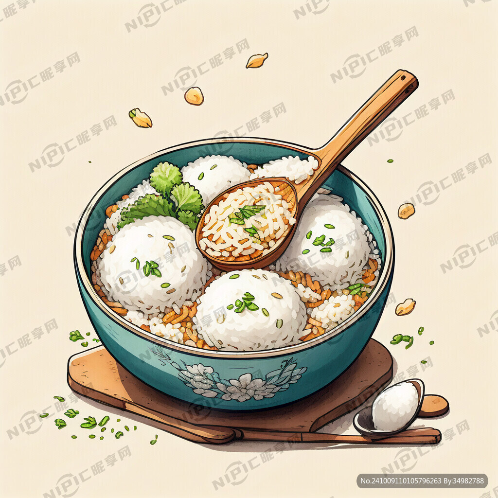 二米饭 手绘 宫崎骏 清新