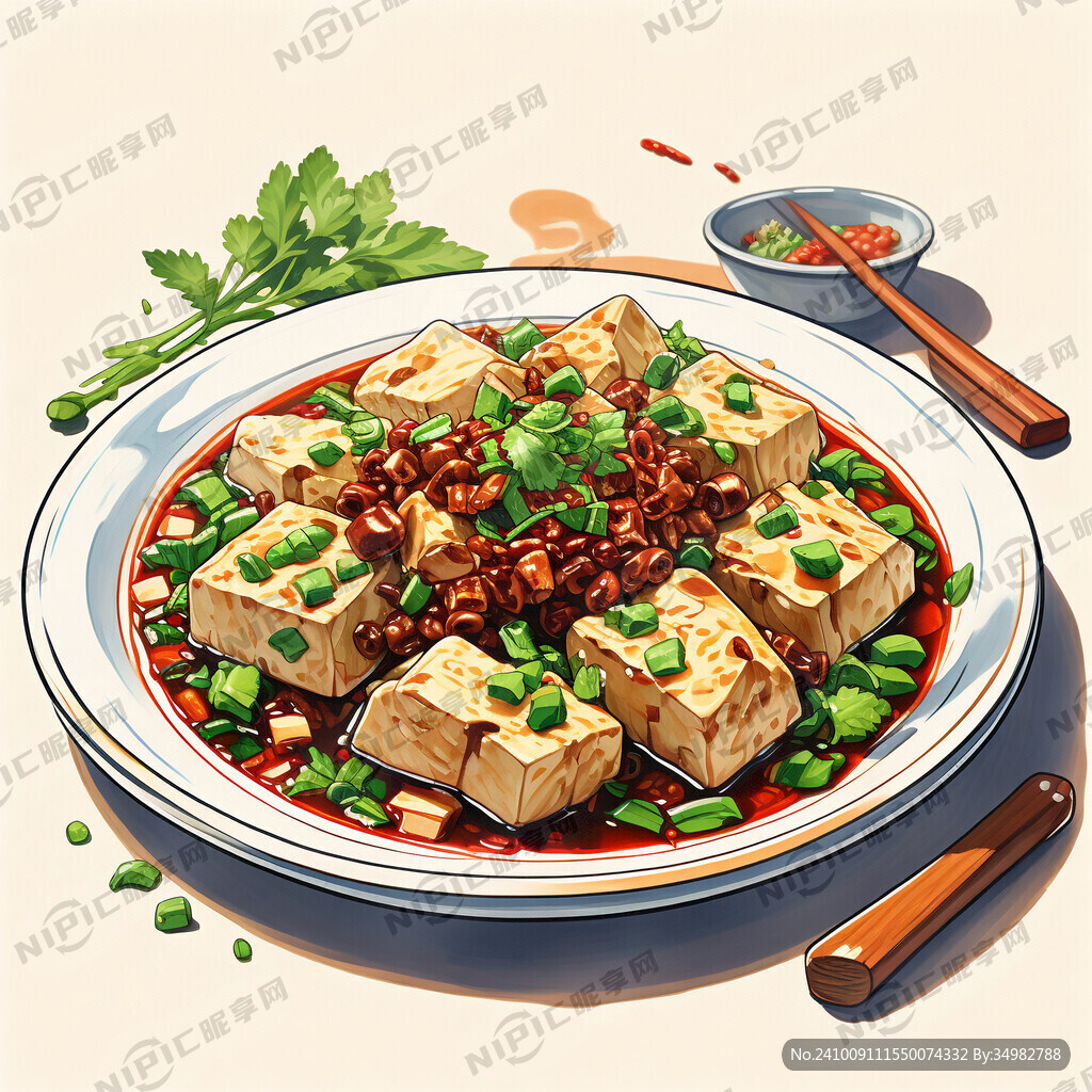 麻婆豆腐 手绘 宫崎骏 清新