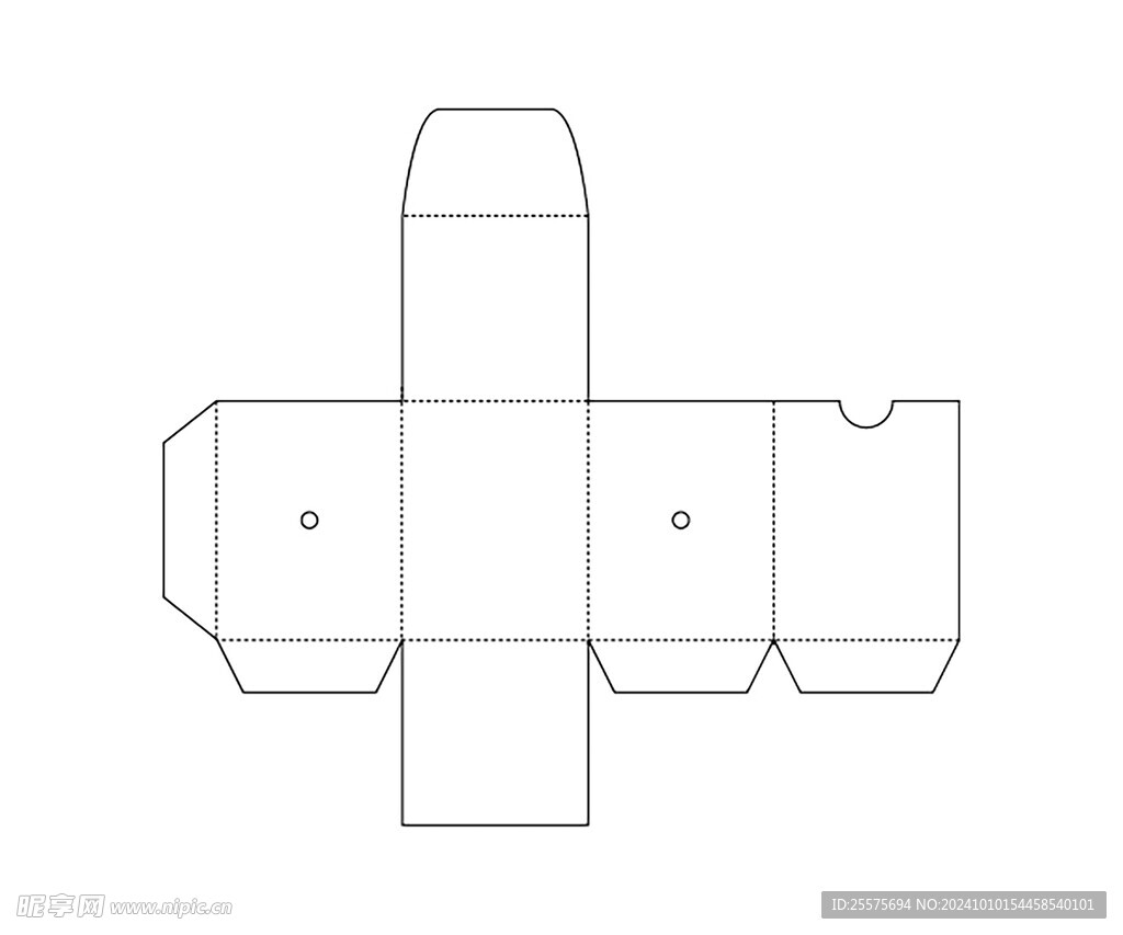 包装盒展开设计图
