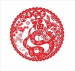 农历蛇年2025年福字窗花