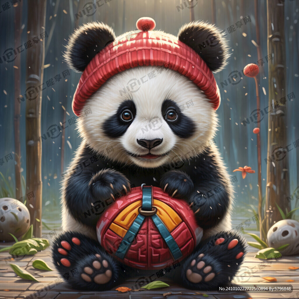 你好 一只可爱的熊猫。