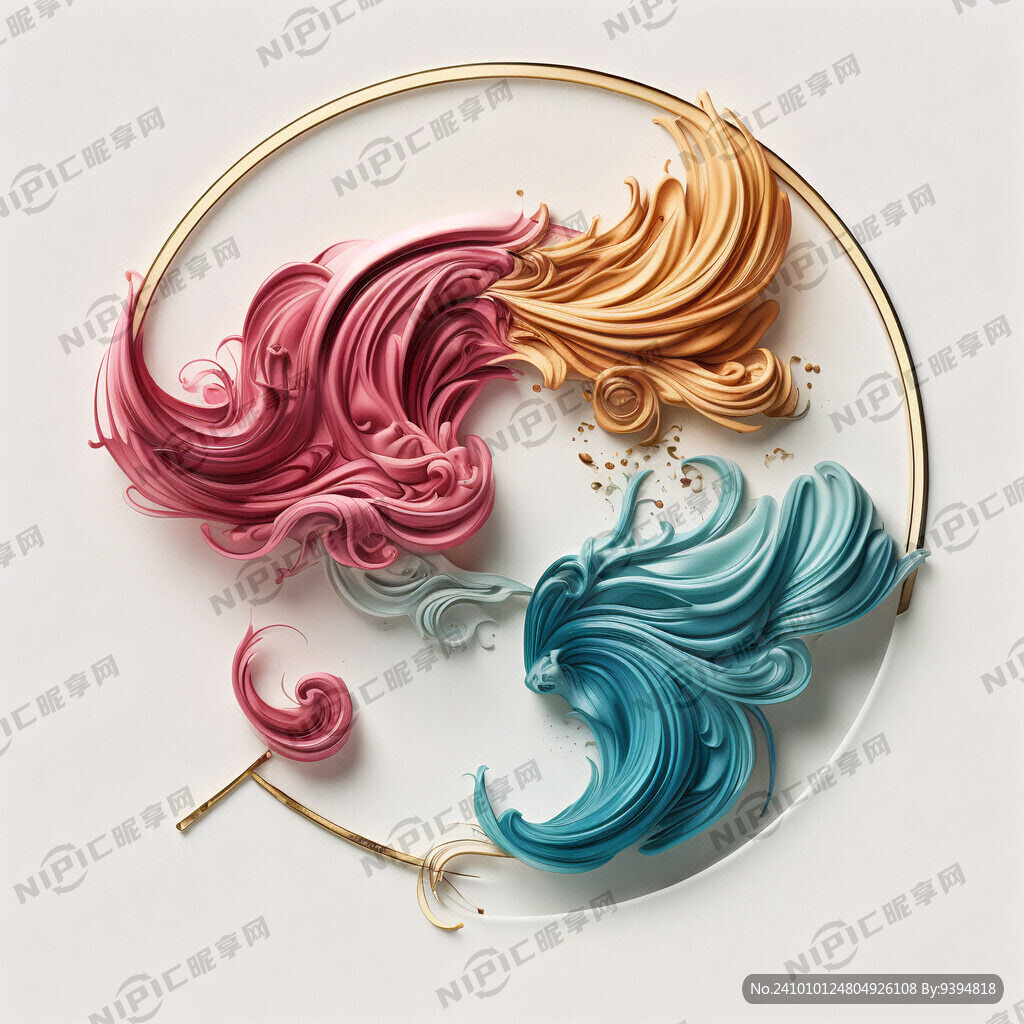 请帖双色烫金色彩平面图