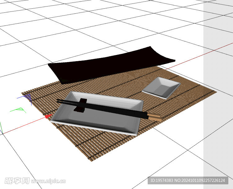 C4D模型 日式餐具