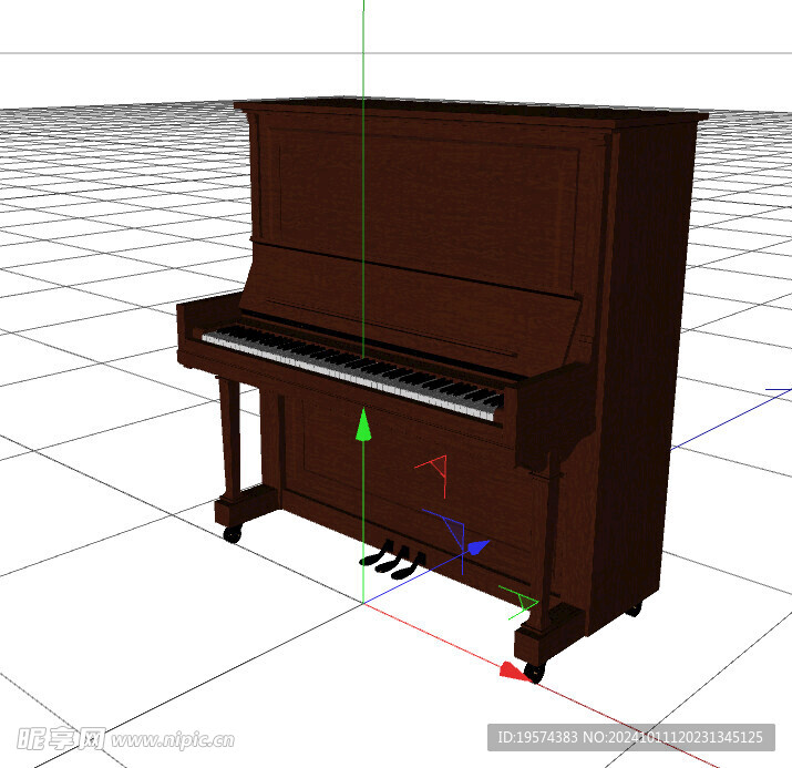 C4D模型 钢琴